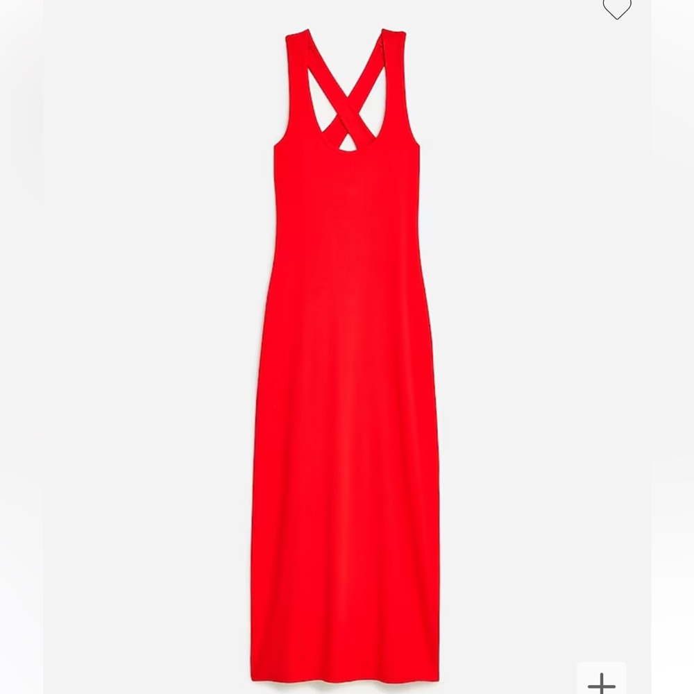 J. Crew Red Midi Dress